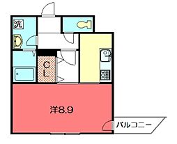 ブランネージュ銀閣寺道 1Kの間取図画像