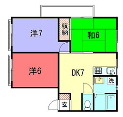 エステートピア65 3DKの間取図画像