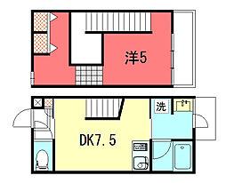 PalazzodiRatti 1DKの間取図画像