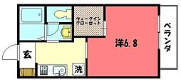 ラ・パレット聖護院 1Kの間取図画像
