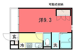 PalazzodiRatti 1Kの間取図画像