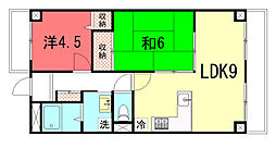 エスポワール鷺 2LDKの間取図画像