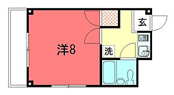 コンフォート岡崎 1Kの間取図画像