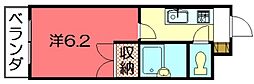 ヴェルメゾン今出川 1Kの間取図画像
