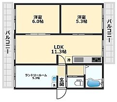 藤マンション 110 ｜ 滋賀県彦根市戸賀町47-5（賃貸マンション2SLDK・1階・54.14㎡） その2