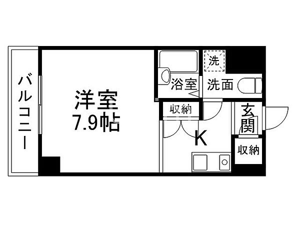 高辻ロイヤルフラッツ ｜京都府京都市右京区西院月双町(賃貸マンション1K・6階・23.94㎡)の写真 その2