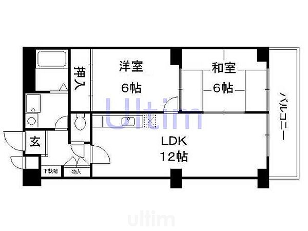 インペリアルパレスリバーサイド ｜京都府京都市伏見区向島庚申町(賃貸マンション2LDK・5階・53.26㎡)の写真 その2