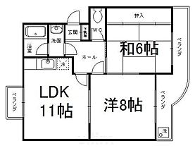 ファームハイツ畑  ｜ 京都府京都市伏見区羽束師鴨川町（賃貸マンション2LDK・2階・56.80㎡） その2