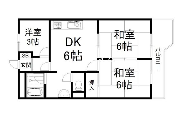 パールハイツイナリ ｜京都府京都市伏見区深草一ノ坪町(賃貸マンション3DK・6階・30.97㎡)の写真 その2