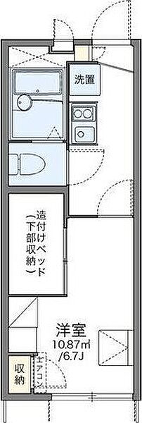 レオパレス蜂ヶ岡 ｜京都府京都市右京区太秦蜂岡町(賃貸アパート1K・2階・19.87㎡)の写真 その2