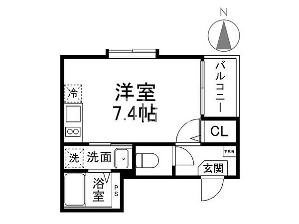 アイランドヴィラ伏見稲荷 ｜京都府京都市伏見区深草鈴塚町(賃貸アパート1R・3階・20.75㎡)の写真 その2