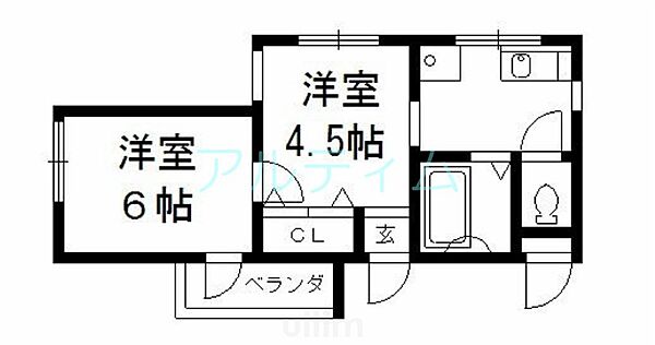 エクセル古門前 ｜京都府京都市東山区高畑町(賃貸マンション2DK・3階・29.15㎡)の写真 その2