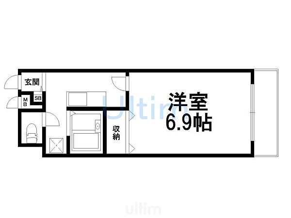 プレジール西ノ京 ｜京都府京都市中京区西ノ京北小路町(賃貸アパート1K・2階・23.18㎡)の写真 その2