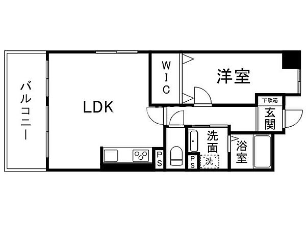 パインフィールド五条 ｜京都府京都市右京区西院南高田町(賃貸マンション1LDK・7階・41.20㎡)の写真 その2