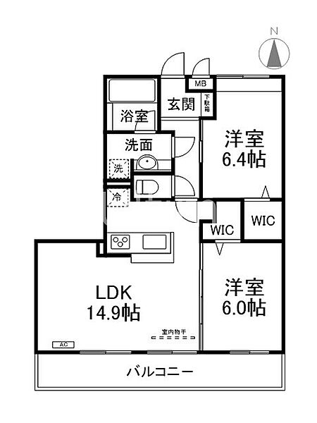 Bnext　嵯峨 ｜京都府京都市右京区嵯峨天龍寺椎野町(賃貸アパート2LDK・2階・62.37㎡)の写真 その2