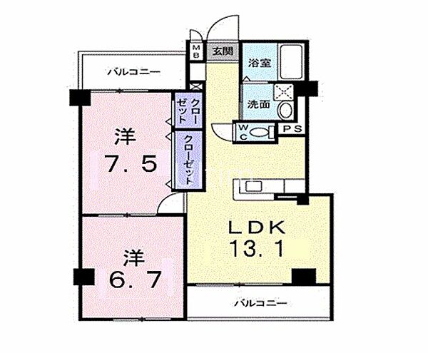 コンフォレスト三条 ｜京都府京都市中京区釜座町(賃貸マンション2LDK・3階・60.36㎡)の写真 その2