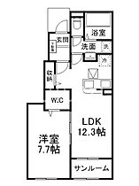 Tortue A  ｜ 京都府久世郡久御山町藤和田村西（賃貸アパート1LDK・1階・50.14㎡） その2