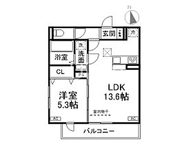 D-ROOM深草小久保町B  ｜ 京都府京都市伏見区深草小久保町（賃貸アパート1LDK・1階・44.04㎡） その2