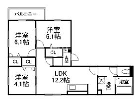 仮）右京区嵯峨折戸町新築ハイツ  ｜ 京都府京都市右京区嵯峨折戸町（賃貸アパート3LDK・3階・64.77㎡） その2