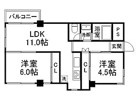 シーズン嵐山  ｜ 京都府京都市右京区嵯峨新宮町（賃貸マンション2LDK・8階・52.95㎡） その2