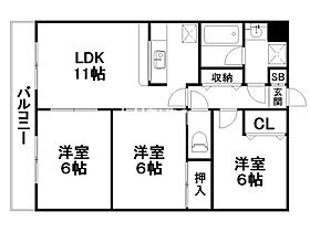 グランドール広野  ｜ 京都府宇治市広野町中島（賃貸マンション3LDK・1階・60.97㎡） その2