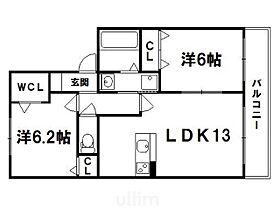 メルヴェーユ  ｜ 京都府京都市右京区嵯峨大覚寺門前堂ノ前町（賃貸アパート2LDK・1階・59.58㎡） その2