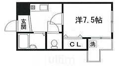 アルティスタ姉小路 1Kの間取図画像