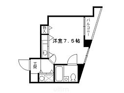 アーバンカワキ 1Kの間取図画像