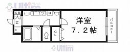 サンシャインイースト祇園 1Kの間取図画像