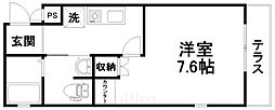 ファーストレジデンス北野 1Kの間取図画像