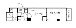 アーバンカワキ 1DKの間取図画像