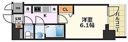 プレサンス名古屋菊井セルカ 10階1Kの間取り