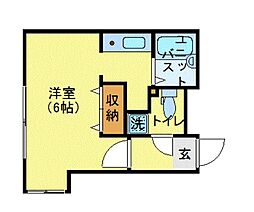 MODULOR武蔵野中町 4階ワンルームの間取り