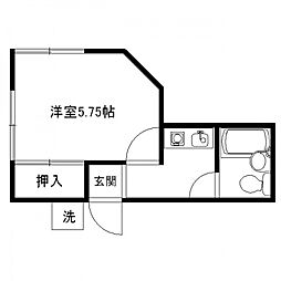 ベルシオン朝霞 1Kの間取図画像