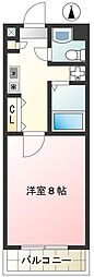 エトワール八王子 1Kの間取図画像