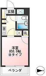 藤和シティコープ八王子並木町 ワンルームの間取図画像