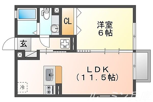 エルヴィラージュ 203｜兵庫県西脇市和田町(賃貸アパート1LDK・2階・40.07㎡)の写真 その2