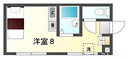 ピュアハイツ ワンルームの間取図画像