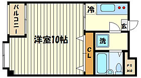 兵庫県神戸市東灘区魚崎南町６丁目（賃貸マンション1K・4階・27.00㎡） その2