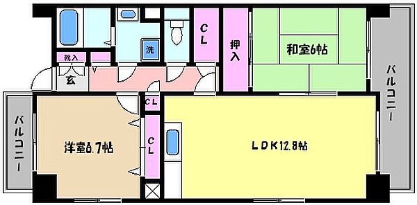 兵庫県神戸市東灘区御影２丁目(賃貸マンション2LDK・1階・61.23㎡)の写真 その2