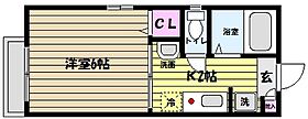 兵庫県神戸市灘区徳井町２丁目（賃貸アパート1K・2階・21.00㎡） その2