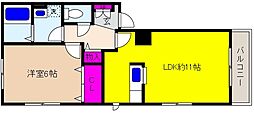 エクセレント御影 1LDKの間取図画像
