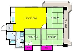ガーデンハイツ魚崎 3LDKの間取図画像