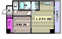 沢の井ビルLePrintemps 1LDKの間取図画像