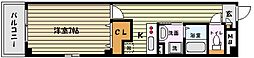 メープル神戸住吉 1Kの間取図画像