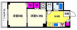 マンションエイト 2Kの間取図画像