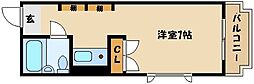 ルーミハイツ 1Kの間取図画像