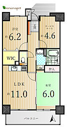 フェリスコート西宝町 2SLDKの間取図画像
