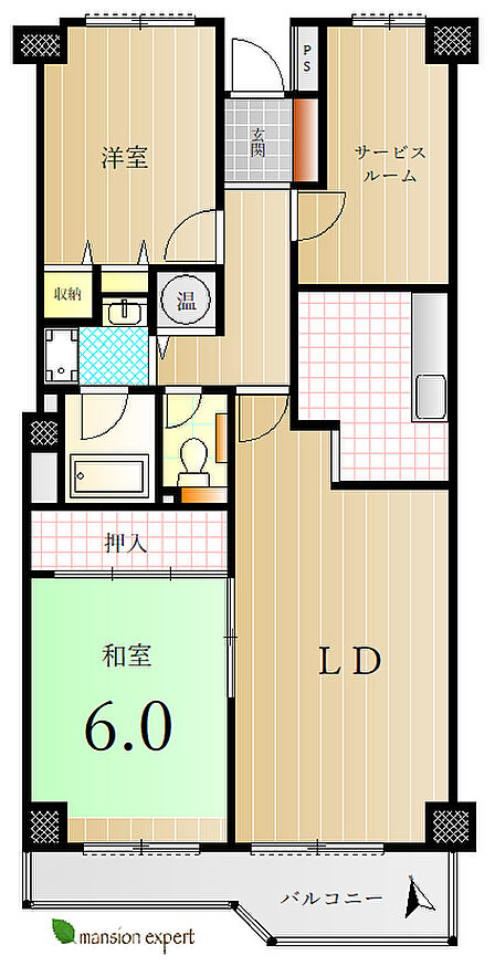 2SLDK 間取り