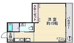 サンビレッヂ豊中 1LDKの間取図画像